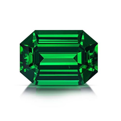 Premium natural tsavorite gemstone, vivid green gemstone from Sri Lanka, Vivid Ceylon International