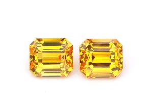Certified yellow sapphire, authentic yellow gemstone from Sri Lanka, Vivid Ceylon International