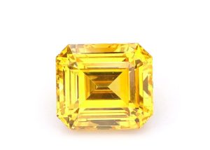 Premium yellow sapphire, natural yellow gemstone from Sri Lanka, Vivid Ceylon International